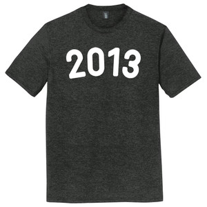 2013 Year Celebration Mens Tri-Blend DTG T-shirt - Black Heather