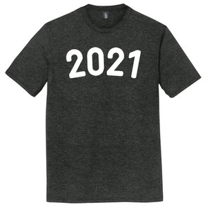 2021 Year Celebration Mens Tri-Blend DTG T-shirt - Black Heather