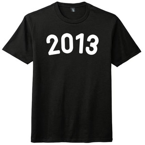 2013 Year Celebration Mens Tri-Blend DTG T-shirt - Black Solid