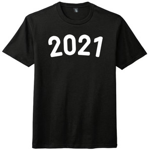 2021 Year Celebration Mens Tri-Blend DTG T-shirt - Black Solid