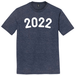 2022 Year Celebration Mens Tri-Blend DTG T-shirt - Navy Blue Heather