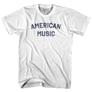 American Music Adult Cotton T-shirt - White American Music Adult Cotton T-shirt - White