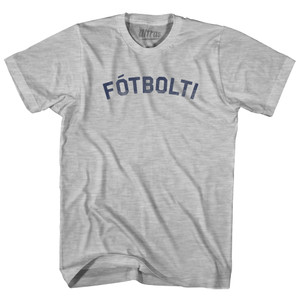 Icelandic Fotbolti Soccer Womens Cotton Junior Cut T-Shirt - Grey Heather