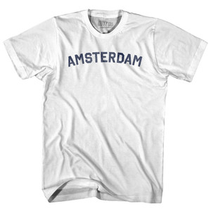 Amsterdam Womens Cotton Junior Cut T-Shirt - White Amsterdam Womens Cotton Junior Cut T-Shirt - White