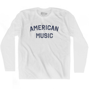 American Music Adult Cotton Long Sleeve T-shirt - White