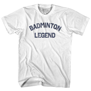 Badminton Legend Adult Cotton T-shirt - White