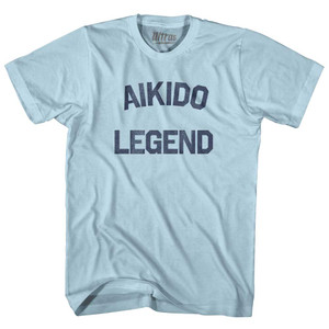 Aikido Legend Adult Cotton T-shirt - Light Blue