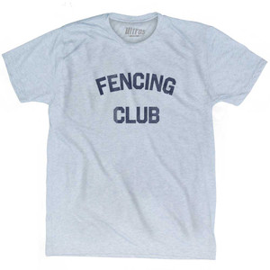 Fencing Club Adult Tri-Blend T-shirt Athletic White