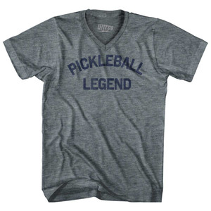 Pickleball Legend Tri-Blend V-neck Womens Junior Cut T-shirt - Athletic Grey Pickleball Legend Tri-Blend V-neck Womens Junior Cut T-shirt - Athletic Grey