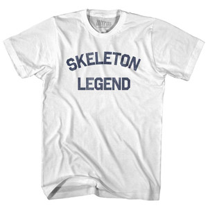 Skeleton Legend Adult Cotton T-shirt - White Skeleton Legend Adult Cotton T-shirt - White