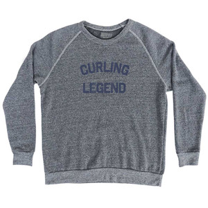Curling Legend Adult Tri-Blend Sweatshirt - Athletic Grey