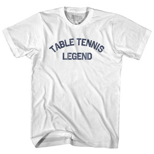 Table Tennis Legend Womens Cotton Junior Cut T-Shirt - White