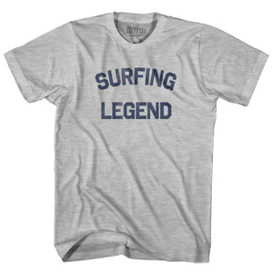 Surfing Legend Adult Cotton T-shirt - Grey Heather