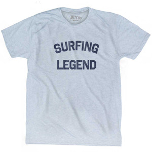 Surfing Legend Adult Tri-Blend T-shirt - Athletic White