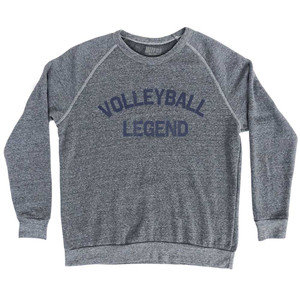 Volleyball Legend Adult Tri-Blend Sweatshirt - Athletic Grey Volleyball Legend Adult Tri-Blend Sweatshirt - Athletic Grey
