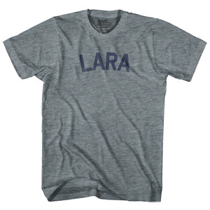 LARA Womens Tri-Blend Junior Cut T-Shirt - Athletic Grey
