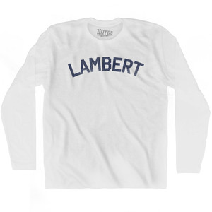 LAMBERT Adult Cotton Long Sleeve T-shirt - White