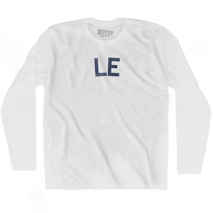 LE Adult Cotton Long Sleeve T-shirt - White