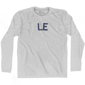 LE Adult Cotton Long Sleeve T-shirt - Grey Heather