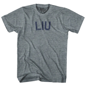 LIU Adult Tri-Blend T-shirt - Athletic Grey