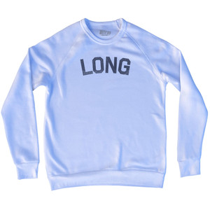 LONG Adult Tri-Blend Sweatshirt - White
