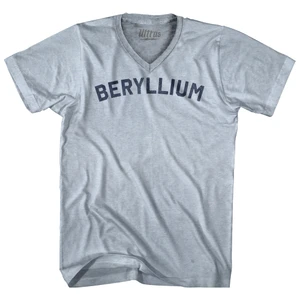 Beryllium  Adult Tri-Blend V-neck T-shirt - Athletic White