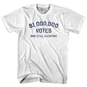 81,000,000 Votes And Still Counting Womens Cotton Junior Cut T-Shirt - White 81,000,000 Votes And Still Counting Womens Cotton Junior Cut T-Shirt - White