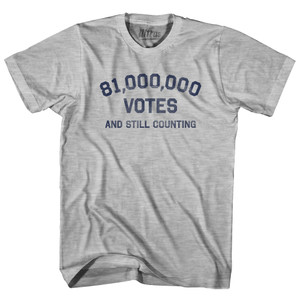 81,000,000 Votes And Still Counting Womens Cotton Junior Cut T-Shirt - Grey Heather 81,000,000 Votes And Still Counting Womens Cotton Junior Cut T-Shirt - Grey Heather