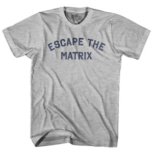 Escape The Matrix Womens Cotton Junior Cut T-Shirt - Grey Heather Escape The Matrix Womens Cotton Junior Cut T-Shirt - Grey Heather