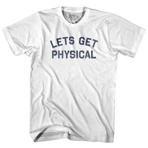 Lets Get Physical Womens Cotton Junior Cut T-Shirt - White