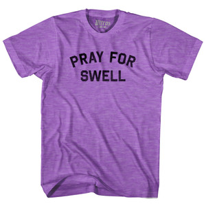 Pray For Swell Adult Tri-Blend T-shirt - Heather Purple