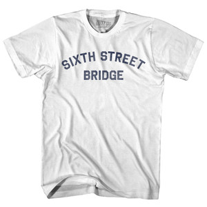 Sixth Street Bridge Adult Cotton T-shirt - White