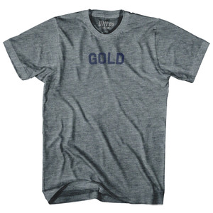 Gold Adult Tri-Blend T-shirt - Athletic Grey