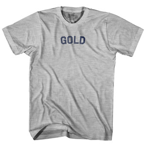 Gold Adult Cotton T-shirt - Grey Heather