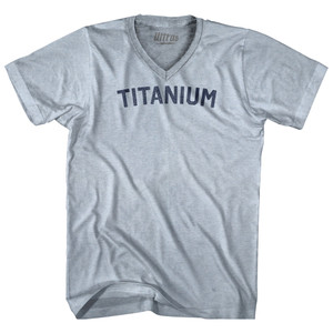 Titanium Adult Tri-Blend V-neck T-shirt - Athletic White