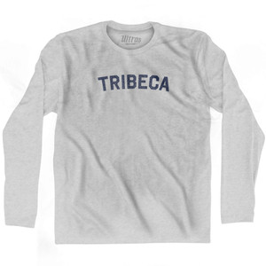 Tribeca Adult Cotton Long Sleeve T-shirt - Grey Heather