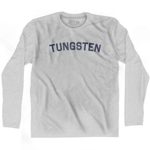 Tungsten Adult Cotton Long Sleeve T-shirt - Grey Heather
