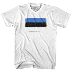 Estonia Country Flag Youth Cotton T-shirt - White Estonia Country Flag Youth Cotton T-shirt - White