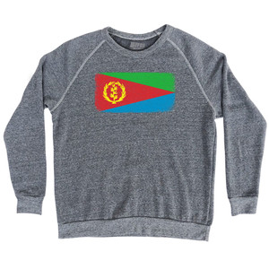 Eritrea Country Flag Adult Tri-Blend Sweatshirt - Athletic Grey