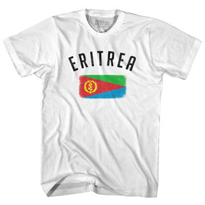 Eritrea Country Flag Heritage Womens Cotton Junior Cut T-Shirt - White Eritrea Country Flag Heritage Womens Cotton Junior Cut T-Shirt - White