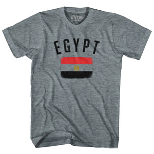 Egypt Country Flag Heritage Adult Tri-Blend T-shirt - Athletic Grey