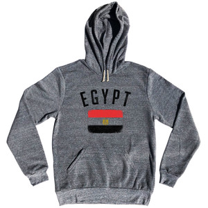 Egypt Country Flag Heritage Tri-Blend Hoodie - Athletic Grey