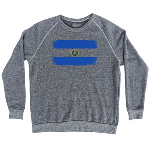 El Salvador Country Flag Adult Tri-Blend Sweatshirt - Athletic Grey El Salvador Country Flag Adult Tri-Blend Sweatshirt - Athletic Grey