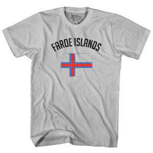 Faroe Islands Country Flag Heritage Adult Cotton T-shirt - Cool Grey Faroe Islands Country Flag Heritage Adult Cotton T-shirt - Cool Grey