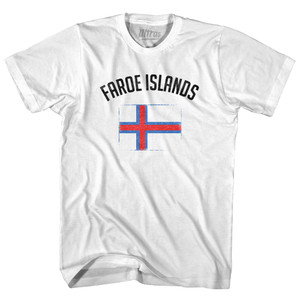 Faroe Islands Country Flag Heritage Youth Cotton T-shirt - White Faroe Islands Country Flag Heritage Youth Cotton T-shirt - White