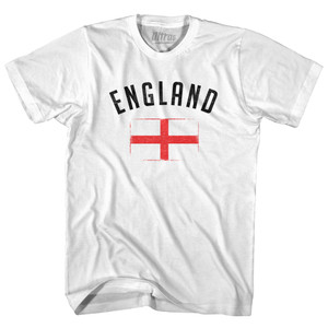 England Country Flag Heritage Youth Cotton T-shirt - White England Country Flag Heritage Youth Cotton T-shirt - White