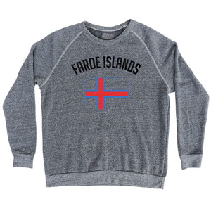 Faroe Islands Country Flag Heritage Adult Tri-Blend Sweatshirt - Athletic Grey Faroe Islands Country Flag Heritage Adult Tri-Blend Sweatshirt - Athletic Grey