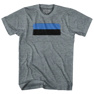 Estonia Country Flag Youth Tri-Blend T-shirt - Athletic Grey