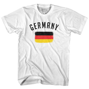 Germany Country Flag Heritage Womens Cotton Junior Cut T-Shirt - White Germany Country Flag Heritage Womens Cotton Junior Cut T-Shirt - White