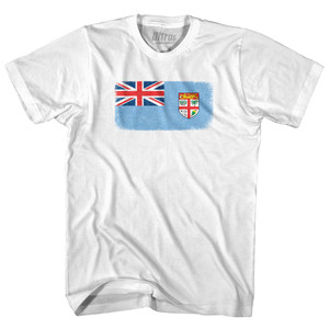 Fiji Country Flag Youth Cotton T-shirt - White